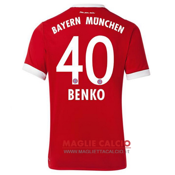 nuova maglietta bayern munich 2017-2018 benko 40 prima
